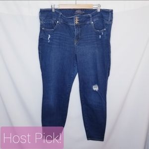 TORRID - Premium Distressed Jeggings Medium Wash